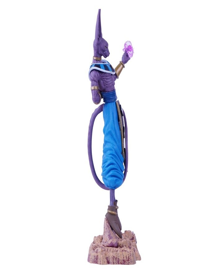Offo Dragon Ball Z Anime Beerus Polyvinyl Chloride Action Figure| Lightweight And Attractive Durable Toy Figures For Home Decors Office Desk And Study Table,Multicolor,10 X 5 cm - Image 2